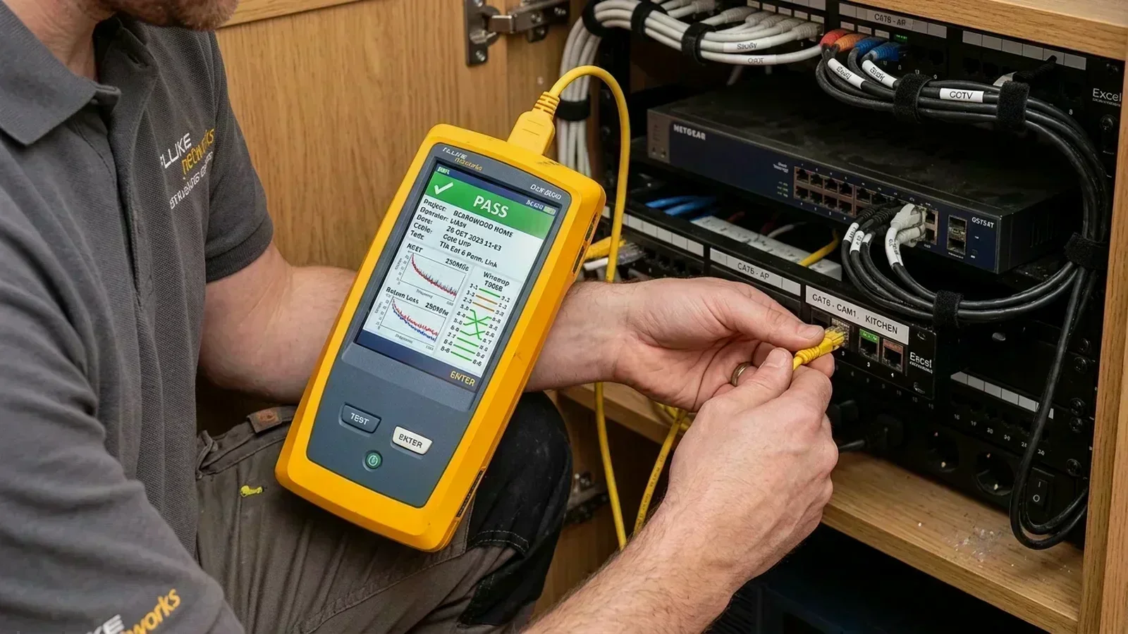 Fluke DSX CableAnalyzer permanent link testing in Bradford