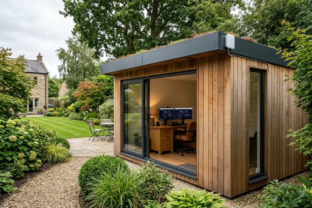Starlink into office in garden Cramlington wireless bridge link in Ranmoor