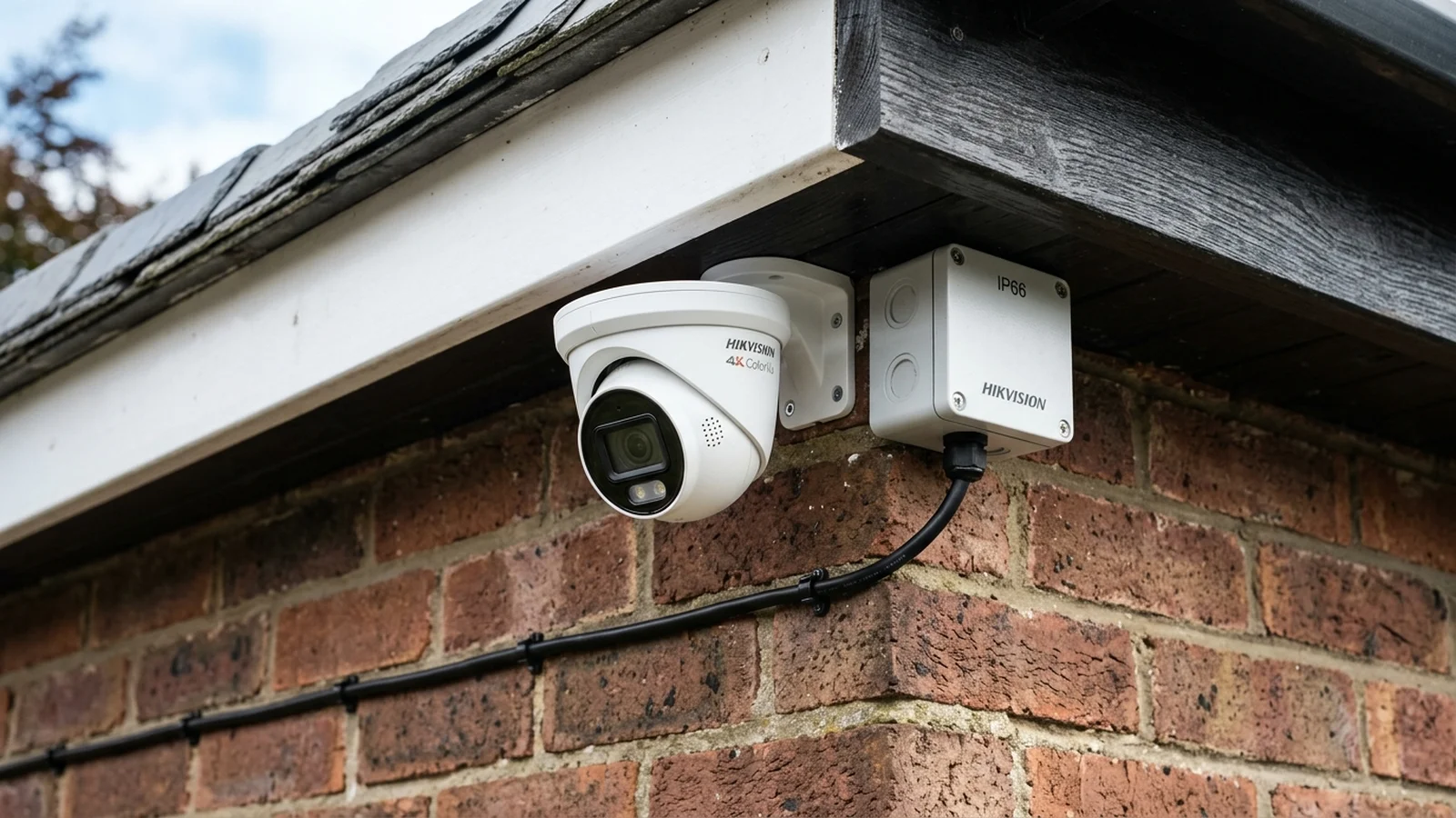 Hikvision 4K ColorVu CCTV camera providing full-colour night surveillance in Darwen