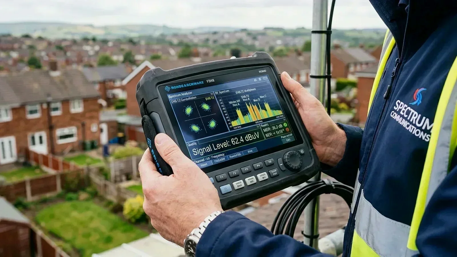 Promax RF spectrum meter analysis in Darwen