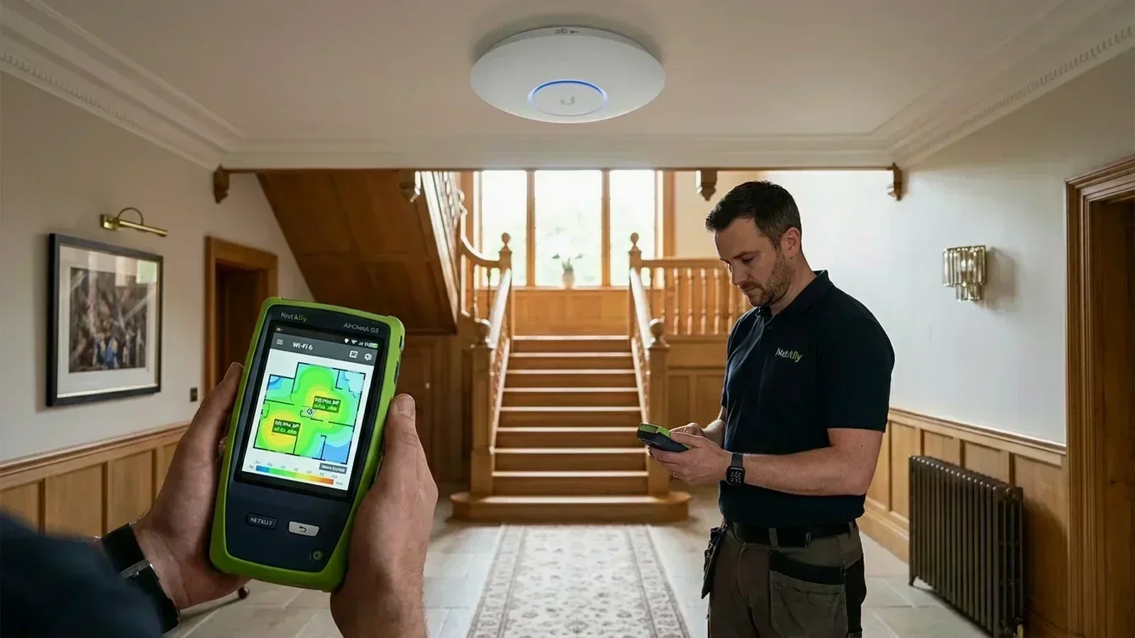 Professional Wi-Fi access point installation in Earby