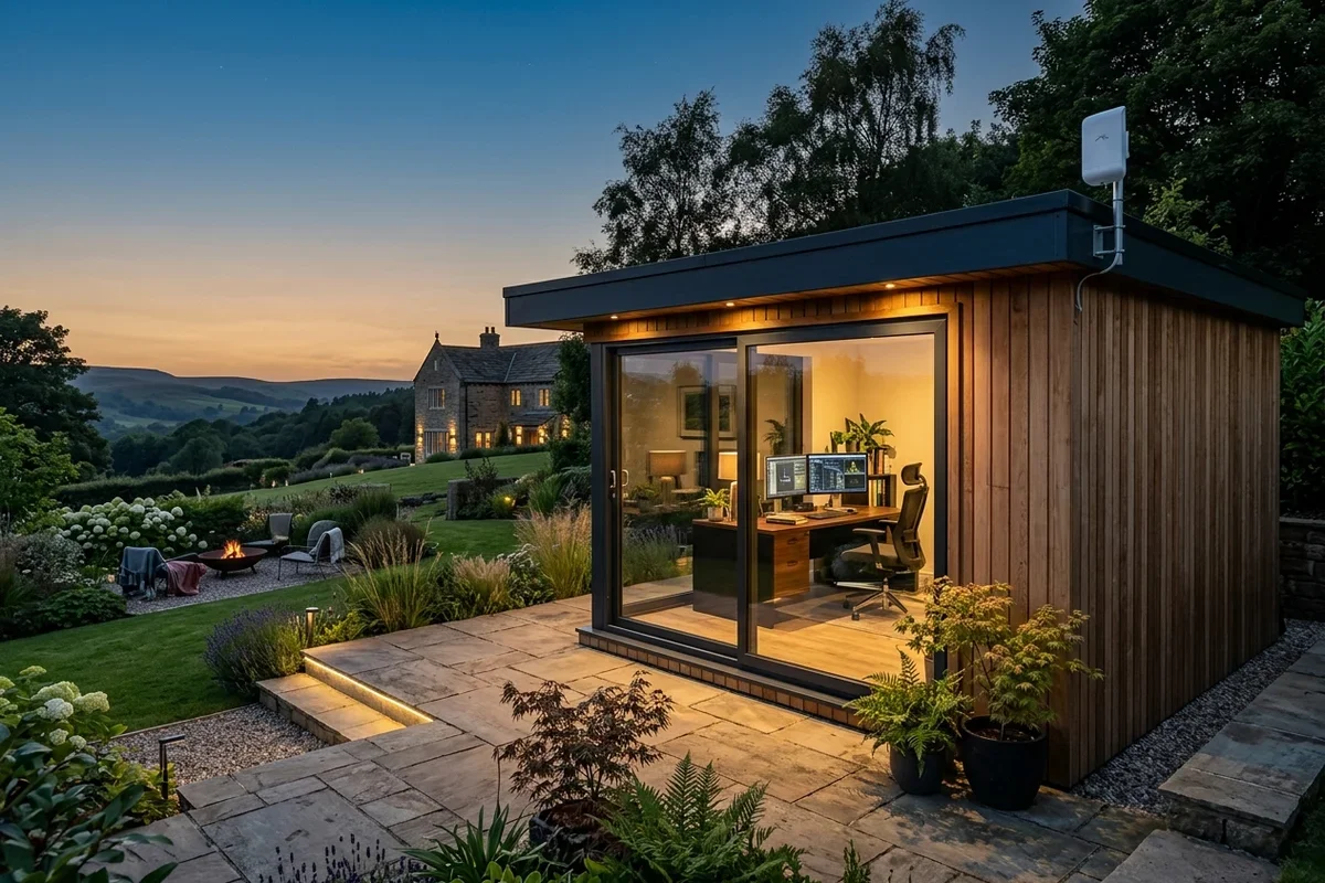 Starlink into office in garden Ecclesall wireless bridge link in Ranmoor