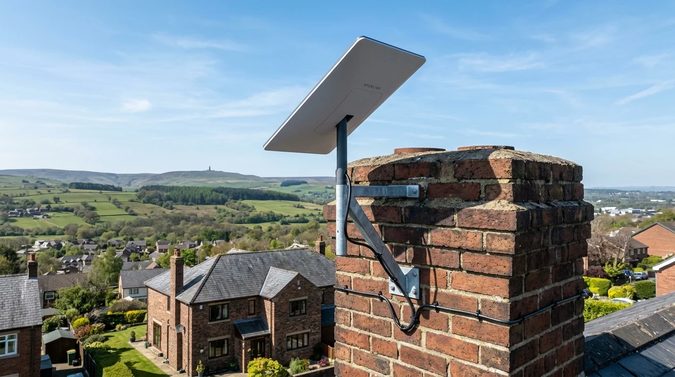 SpaceX Starlink Gen 3 installation in Great Harwood BB6