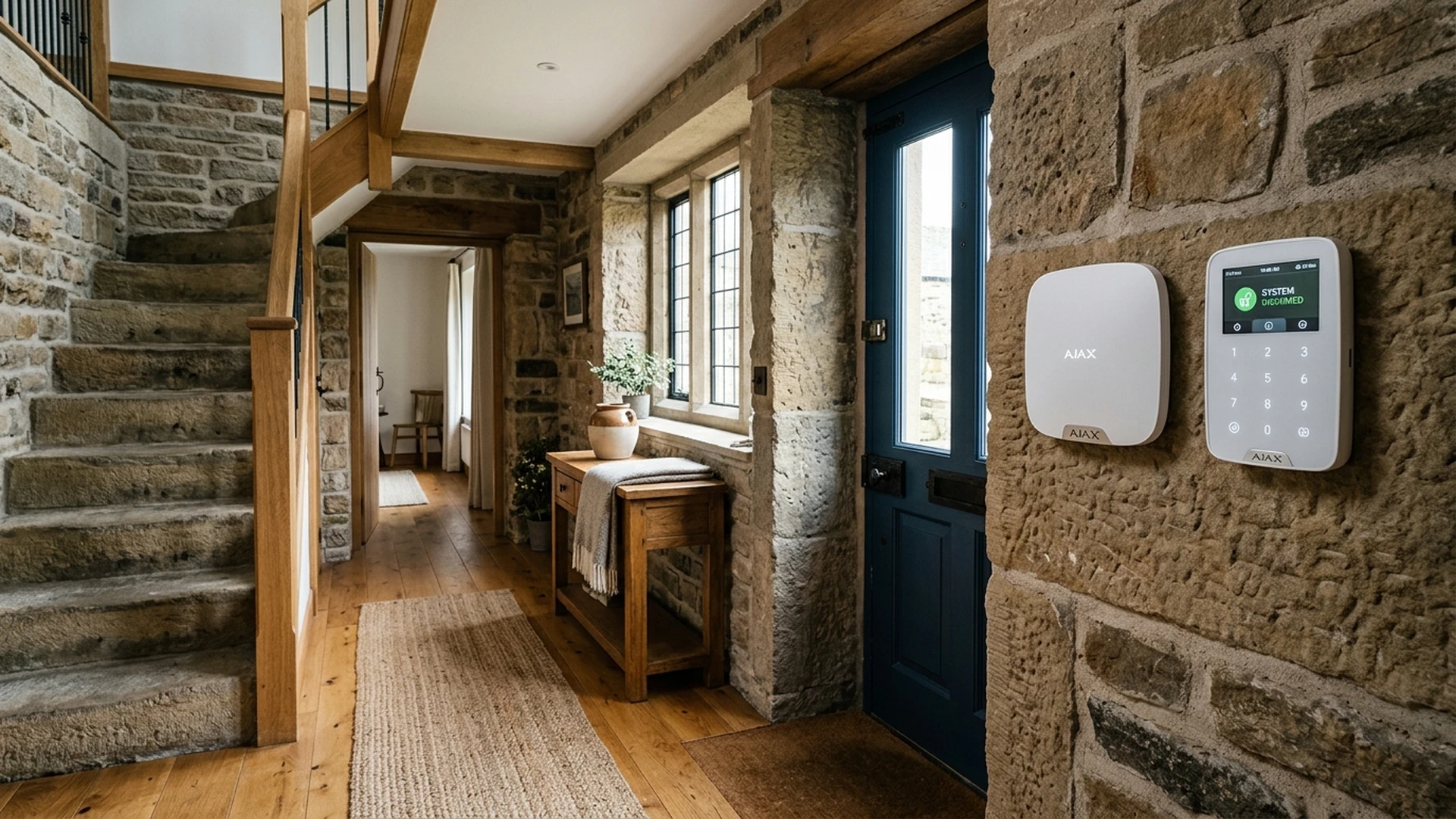 Ajax Systems Hub 2 Plus and MotionCam wireless intruder alarm installed in Halifax home