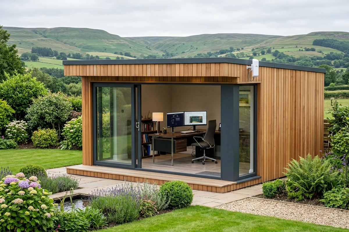Starlink into office in garden Hartlepool wireless bridge link in Ranmoor