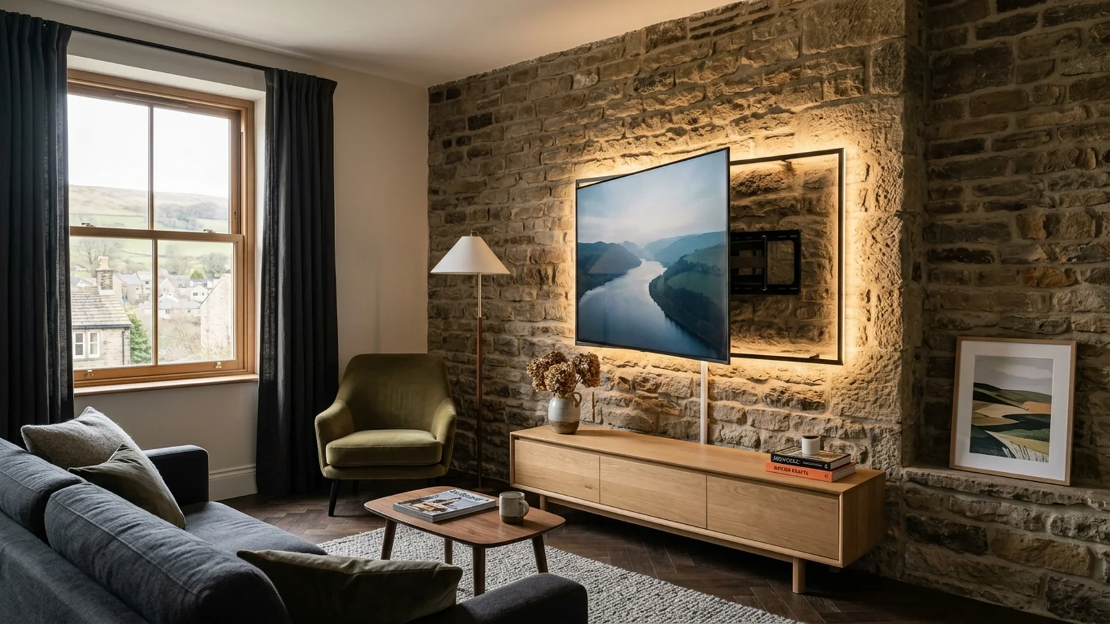 Professional TV Wall Mounting installation in Honley HD9