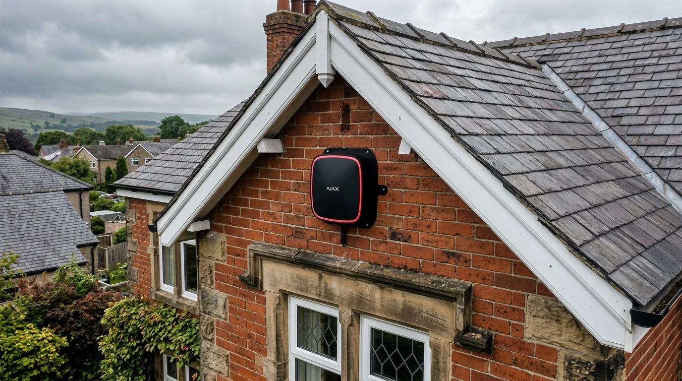 Ajax Hub 2 Plus smart security central unit installed in Mellor residence