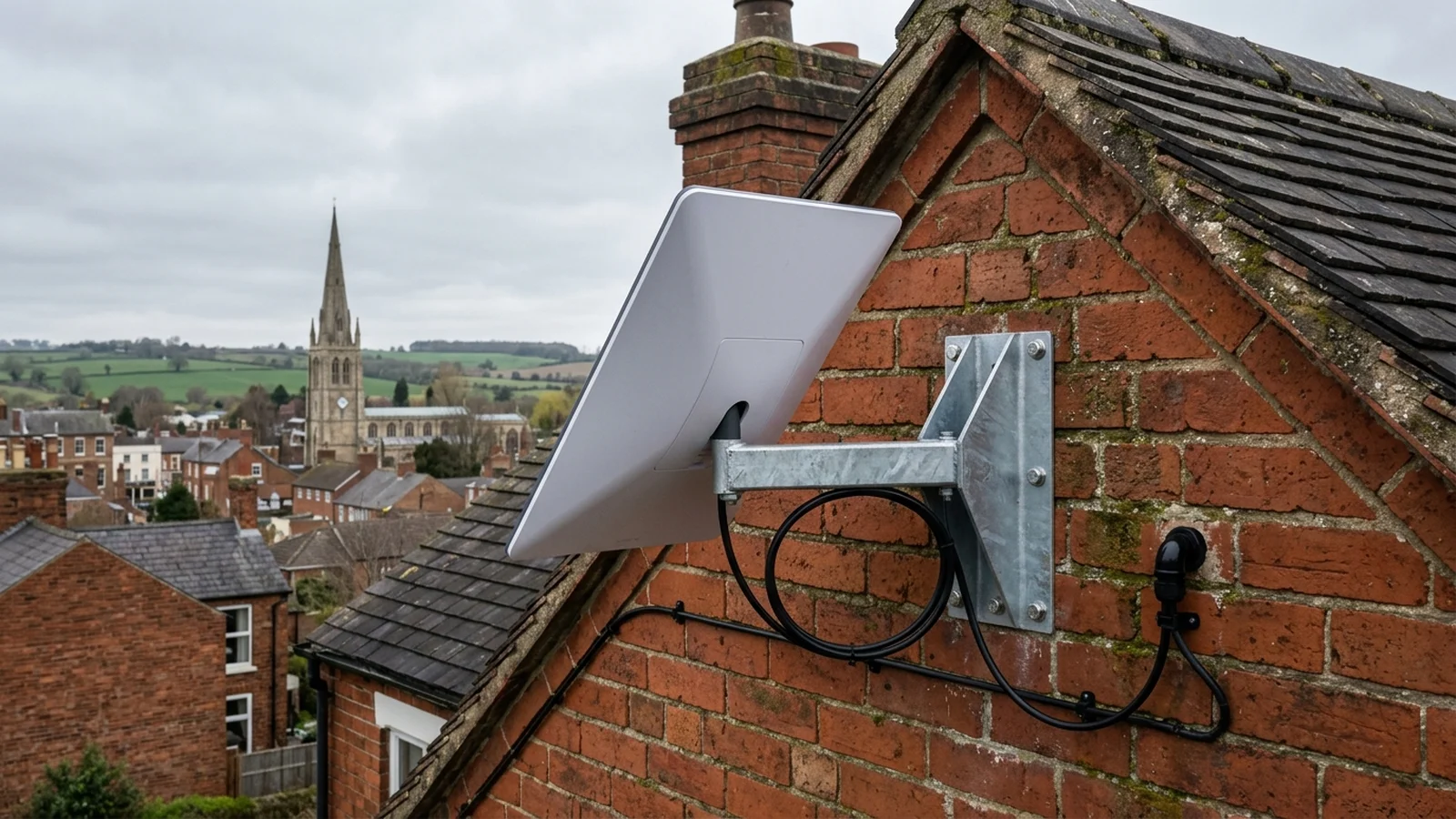Starlink installation Retford certified local dish fitting on Victorian residence