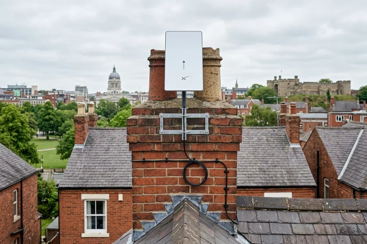 Starlink installation Ruddington certified local dish fitting on Victorian residence