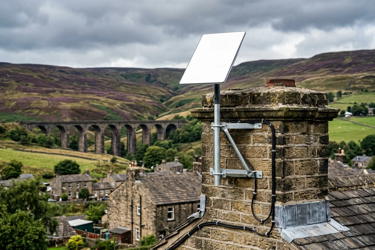 Starlink installation Stalybridge certified local dish fitting on Victorian residence